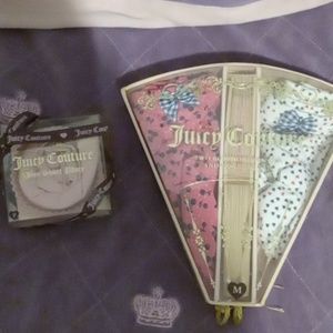 Juicy Couture baking cup with boy shorts and Juicy Couture fan with boy shorts